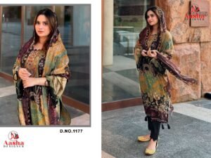 AASHA DESIGNER Top Pure Cotton Print with heavy  Self embroidery