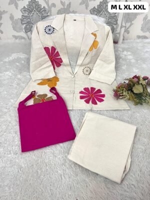 Alternative view of Febric Cotton Flax Cord Set 