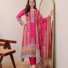 NEW ARRIVALS PINK SHANTI ANARKALI KODI ROUND SET
