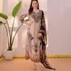 New Arrival: Premium  Maslin Suit with Real Mirror Work