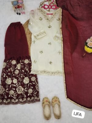 Alternative view of Designer Kurti Premium  Fendi Silk Stylish Bottom Elegant Dupatta