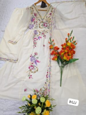 Alternative view of WOMEN FOX BLOOMING GEORGETTE EMBROIDERED KURTA SET'S