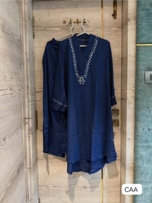 Alternative view of PAKISTANI STYLE HIGH LOW MIRROR WORK CORDSET