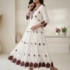 WEAR SUMMER FRIENDLY AND TRENDY MAXI GOWN WITH EMBROIDERY WORK