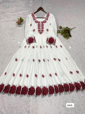 Alternative view of WEAR SUMMER FRIENDLY AND TRENDY MAXI GOWN WITH EMBROIDERY WORK