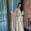 Presenting New Sharara  Collection Faux Georgette Top-Bottom And Dupatta Set Fully Stitched Ready To Wear
