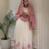 Presenting New Designer Collection In Faux Georgette With Embroidery Work Gown And Dupatta Set Fully Stitched Ready To Wear