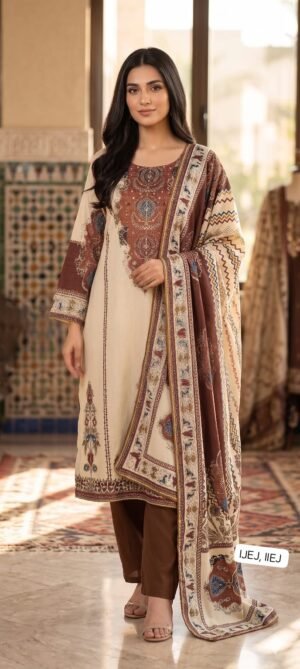 New Arrival: Premium  Maslin Suit with Real Mirror Work