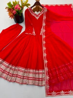 Alternative view of Presenting Festival Special Collection Beautiful Gown Bottom and Dupatta Ready To Wear Collection