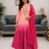 Launching New Festival Special  Đěsigner Special Premium Orange Chiffon 3 Piece Set