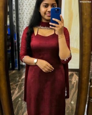 Mox Launching Beautiful Embriodry Kurti Dupatta