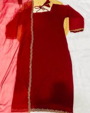 Alternative view of Mox Launching Beautiful Embriodry Kurti Dupatta