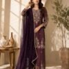 DESIGNER WEAR FESTIVAL SPECIAL COLLECTION R-014 TOP WITH embroidered with SEQUENC Palazzo  Dupatta