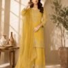 MOHILYA ELITE STUDIO LLP Code: R-014 Top Palazzo Dupatta COSMOS embroidered with SEQUENCE WORK