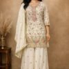 READYMADE COLLECTION D-5103 Top Palazzo Dupatta Work Details  Launching our First-new Readymade collection