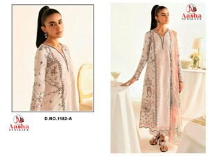 AASHA DESIGNER Design No -: 1182 Toppure cotton print with exclusive patch embroidery( 2. PATCH) 