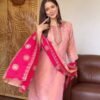 AK collection is Launching New Festival  kurti pair Havy pure chinon with embroidery work with fancy lace border 