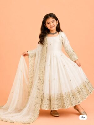 Gown Set WITH Heavy Fendy Sillk With Siqunce Embroidery Work With Latkan Dori