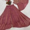 Top Sarara Plazzo WITH Heavy Fandy Silk.  Heavy Bids Hand Work And Moti Work. 