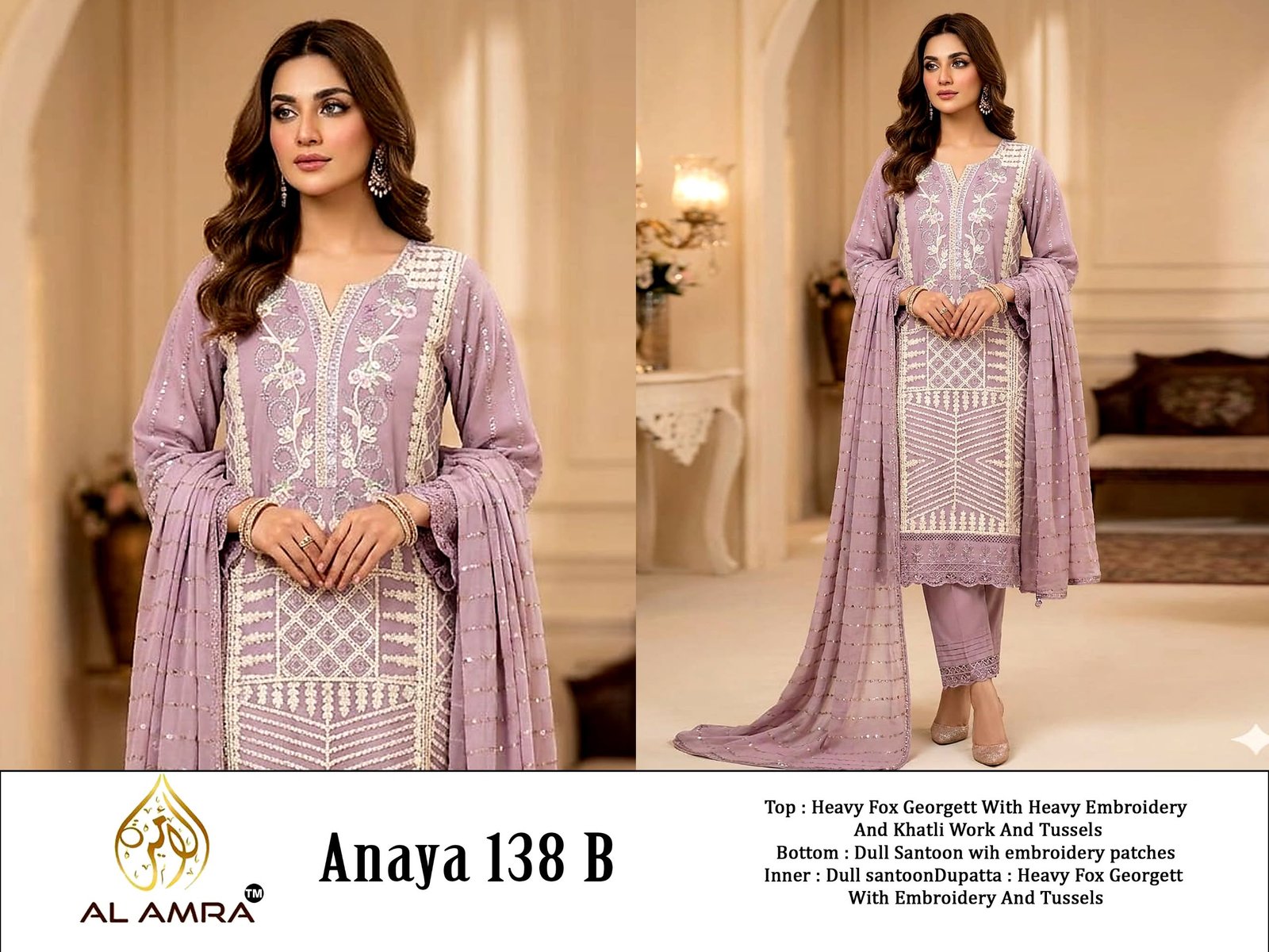 Exclusive Designs ZF ANAYA 138 TOP DUPATTA BOTTOM WITH HEAVY FOX GEORGETT FRONT EMBROIDERY WITH HEAVY KHATLI HAND WORK - Image 7