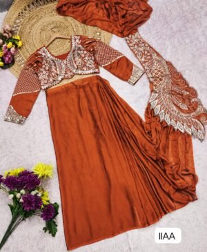 Alternative view of SAREE WITH  Premium Rangoli Silk Step into the spotlight with this gorgeous *Trending Drape Saree*, specially designed for women who love effortless fashion