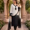 WOMEN'S HEAVY CRAPE SILK WITH HEAVY EMBROIDERY BEATS KURTI, PANT & DUPPATA SET'S