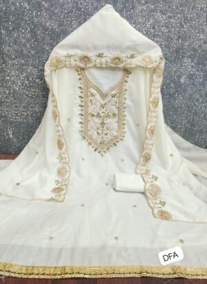 Alternative view of Top Fabric Vichitra Silk and codding sequence with gotapatti work 