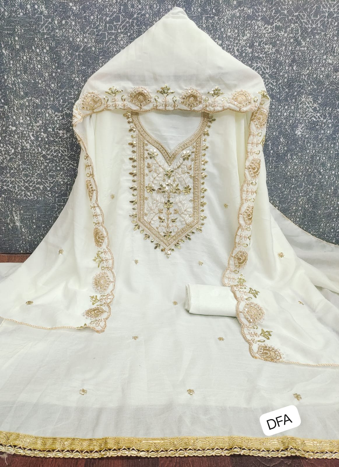 Top Fabric Vichitra Silk and codding sequence with gotapatti work - Image 2