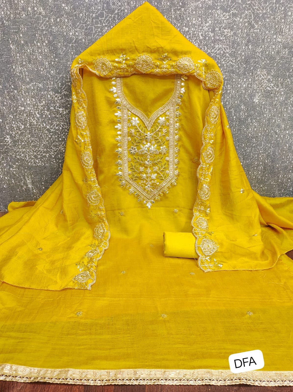 Top Fabric Vichitra Silk and codding sequence with gotapatti work - Image 3