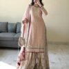 TOP SARARRA DUPATTA FOX GEORGETTE EMBROIDERY CODDING SIQUNCE WORK 