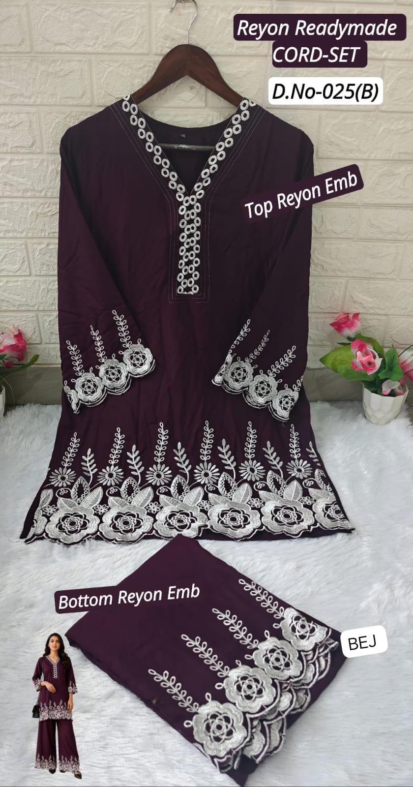 PAKISTANI WITH Premium Soft Rayon V-Neck Pattern With Elegant Emb Work - Image 2