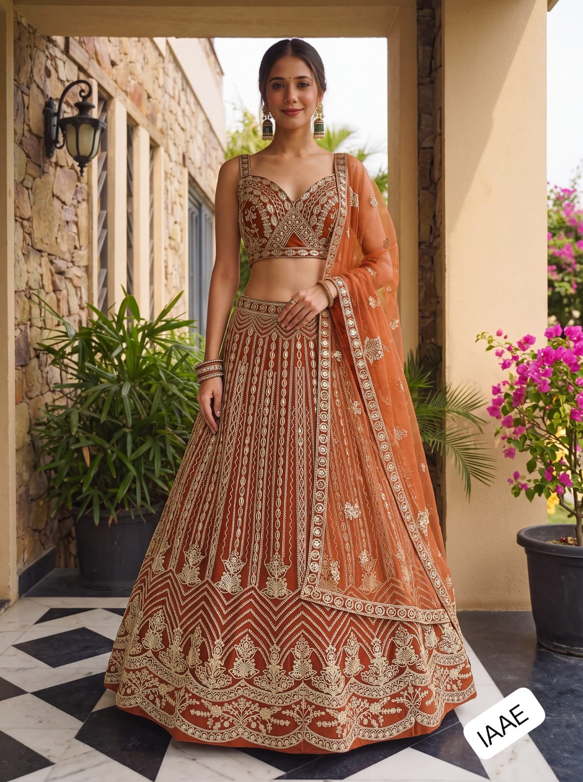 Lehenga Choli WITH Butterfly Net Intricate embroidery, rich hues, and timeless craftsmanship come together to create a lehenga that speaks luxury and grace. Perfect for weddings, receptions, and grand celebrations.