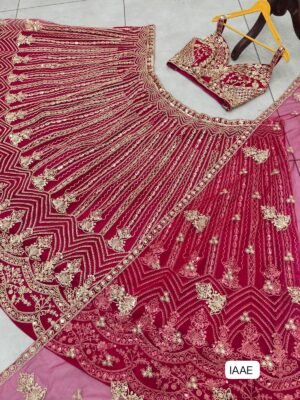 Alternative view of designer Lehenga Choli WITH Butterfly Net Royal elegance in every twirl