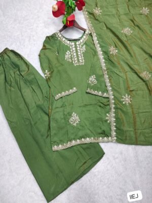 Alternative view of Today We Are Launching Party Wear Kurati style with Pent and Dupatta Readymade Collection.