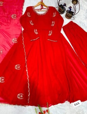 Alternative view of AK LUNCHING NEW ĐĚSIGNER PARTY WEAR LOOK ANKARKALI GOWN WITH EMBROIDERY WORK