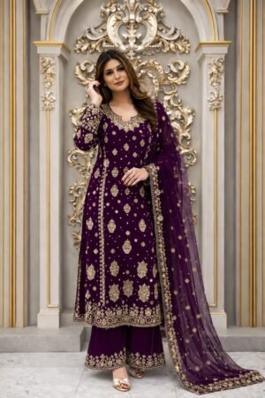 KURTI DUPATTA WITH BEAUTIFUL PLAZZO WITH HEAVY FAUX GEORGETTE.PRESENTING 3 PIECE STYLISH KURTI DUPATTA WITH BEAUTIFUL PLAZZO