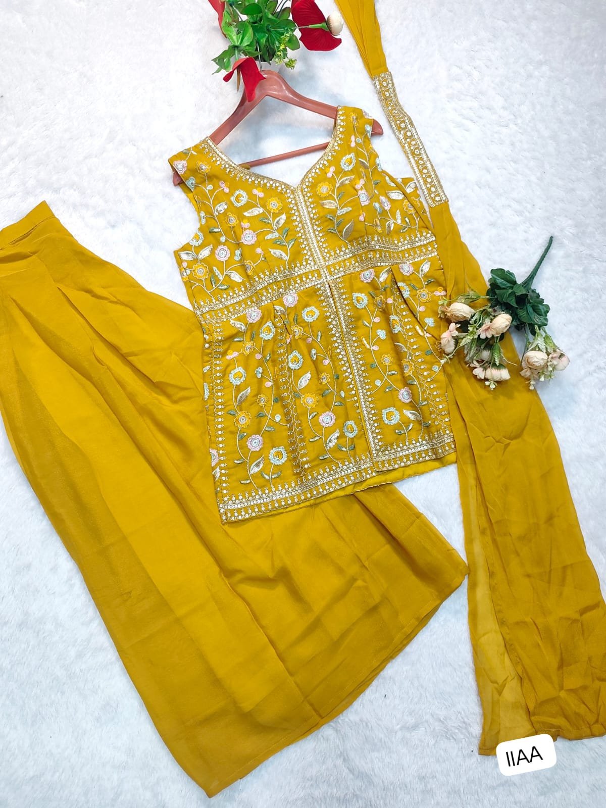 Suits & Party Wear Collection WITH Heavy Star Georgette With Embroidery Sequence Work - Image 2