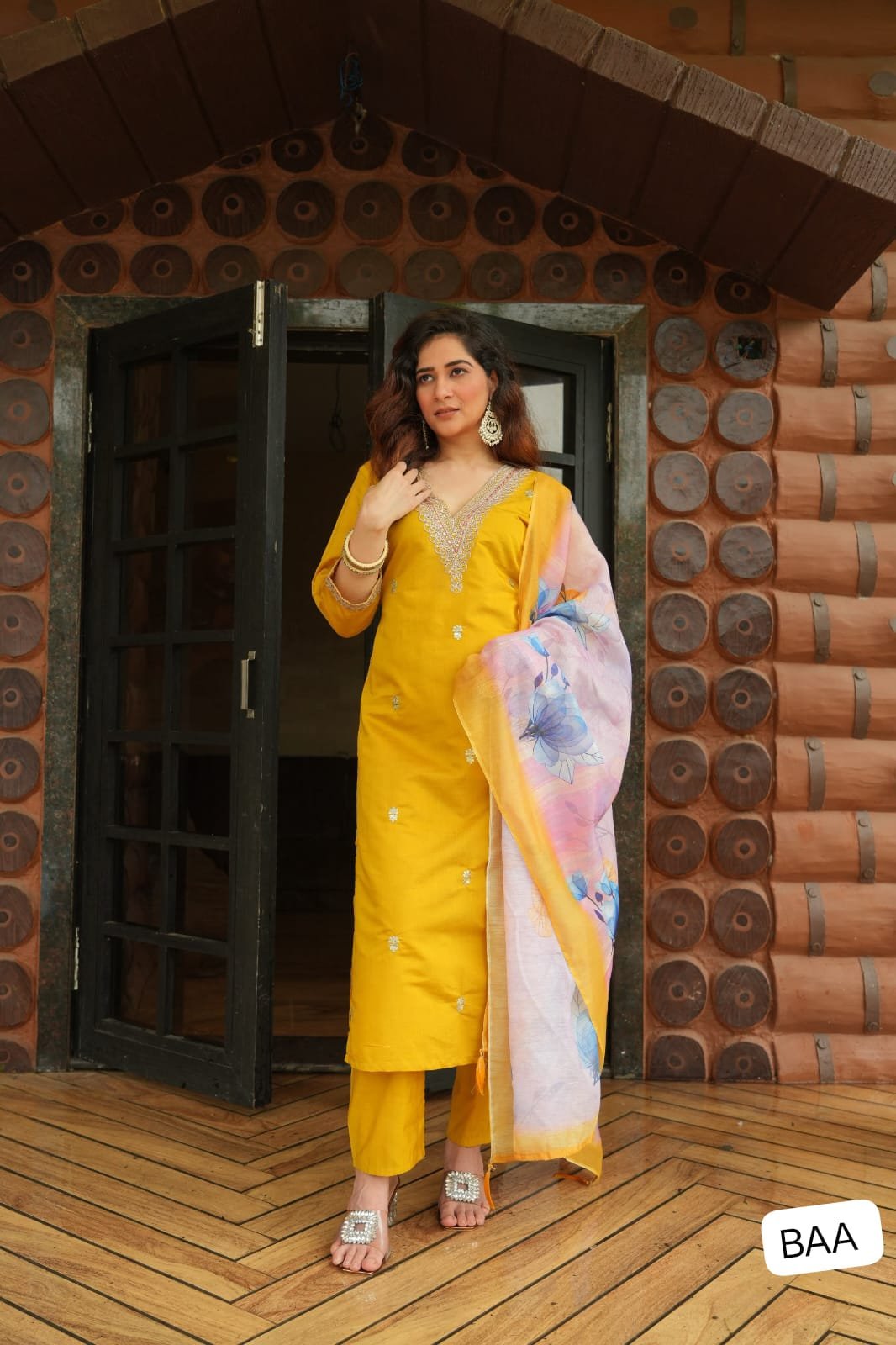 Kurti Pent Dupatta Set WITH Roman Silk with Beautiful Embroidery With Sequence Work New Designers Kurti Pent Dupatta Set