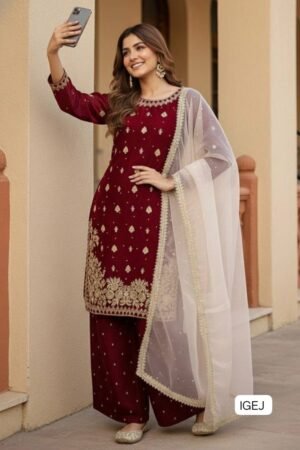 TOP WITH SHARARA WITH HEAVY GMY SILK NEW DESIGNER PARTY WEAR HEAVY GMY SILK TOP WITH SHARARA