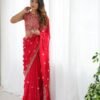SAREE WITH Fendy Chiffon Fabric Featuring Our Own Real Modeling – Shine in Every Drape!