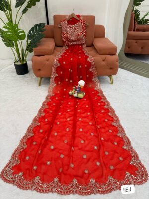 Alternative view of SAREE WITH Fendy Chiffon Fabric Featuring Our Own Real Modeling – Shine in Every Drape!
