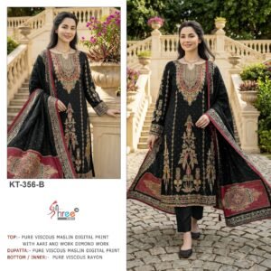 Top Bottom Dupatta WITH  Pure viscous Maslin digital print and hand work