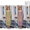 TOP BOT DUP WITH Chiffon with embroidery & khatli work (semi stich)