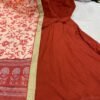Launching beautiful plain vichithra anarkali with trending kalamkari dupata Blooming vichithra silk fabric