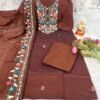 Kurti Pent Dupatta Set WITH Premium Roman Silk Launching New Designers Kurti Pent Dupatta Set