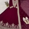 AK COLLECTION D.NO :- AK-7099 GOWN & DUPATTA SET WITH BLOOMING FOX GEORGETTE FABRIC