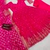 Gwon With Pent Dupatt Set WITH Heavy Fox Georgette With Hevvy 5mm Siqwans Emrodery Work With Sleeve With (Atteched Paid)