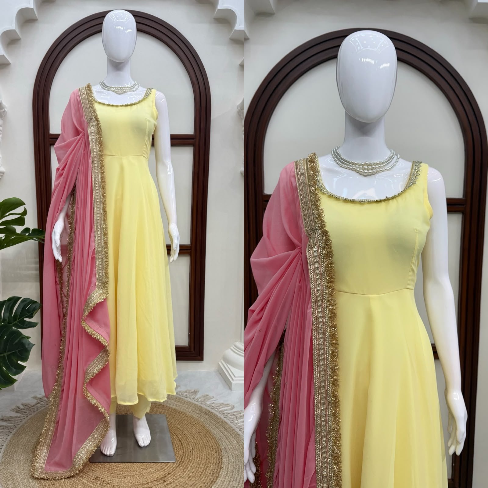 Anarkali Pent Dupatta WITH Foux Georgette