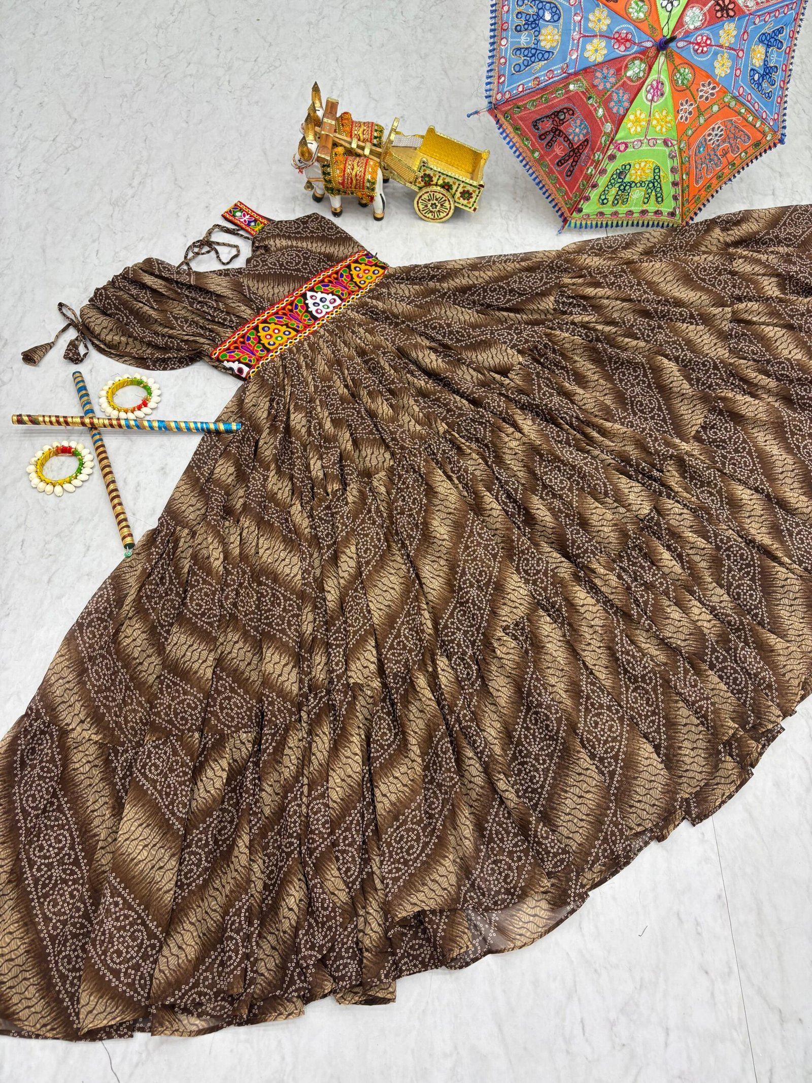 Shree ram Creation is Launching Navratri Special Gamathi Work Gown - Image 2