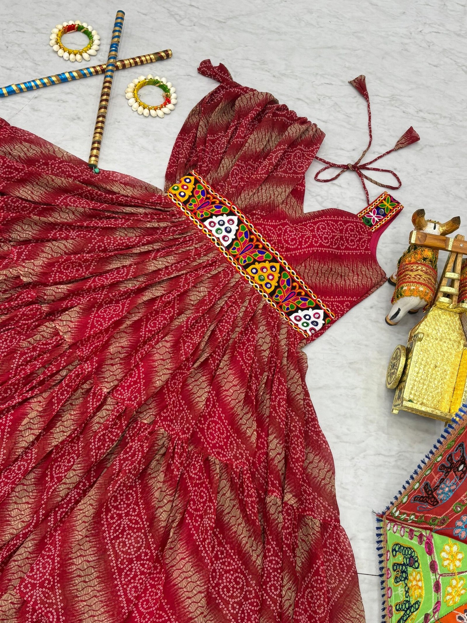 Shree ram Creation is Launching Navratri Special Gamathi Work Gown - Image 3